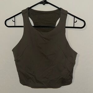 Lululemon Wonder Train Cropped Tank - Built In Bra